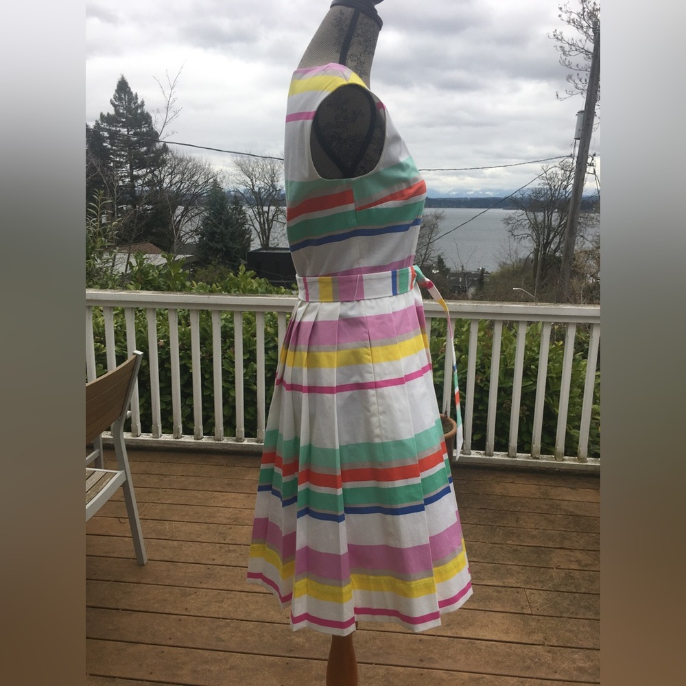 KATE SPADE Sweet Candy Stripes Pleated Dress - Size 4 - Retails for $398. - Picture 8 of 17